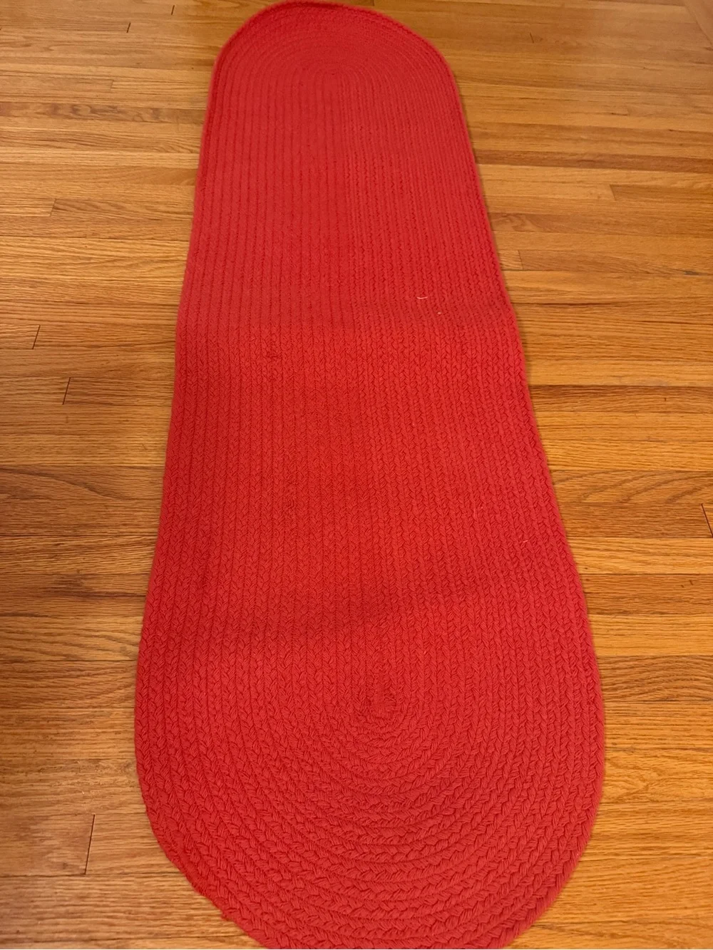 Red braided table runner 15” x 54”